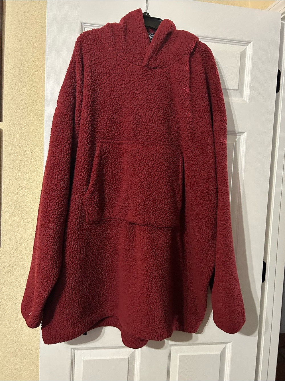 Original Deluxe Plush Sherpa Hoodie in Burgundy